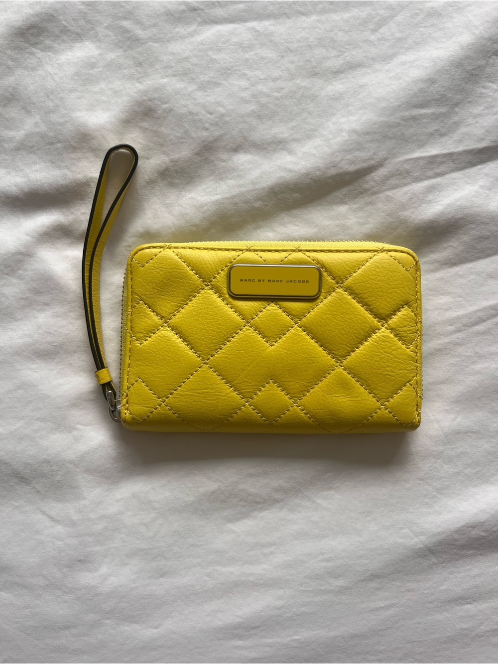 Marc by Marc Jacobs Quilted Yellow Leather Wristlet